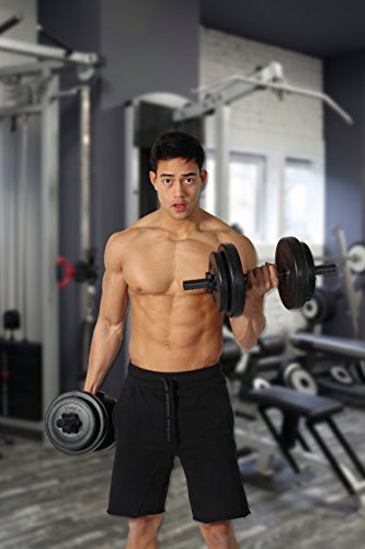 POWRX - Mancuernas 20 kg Set (2 x 10 kg) + PDF Workout (Negro) POWRX - Mancuernas 20 kg Set (2 x 10 kg) + PDF Workout (Negro)