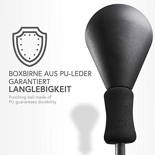 POWRX Punching Ball Boxe para Adultos y Adolescentes - Altura Regulable 110-160 cm - Ideal para Entrenamiento en casa y Gimnasio - Base Antideslizante (Negro) POWRX Punching Ball Boxe para Adultos y Adolescentes - Altura Regulable 110-160 cm - Ideal para Entrenamiento en casa y Gimnasio - Base Antideslizante (Negro)