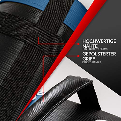 POWRX Sandbag 20 kg - Perfecta para mejorar equilibrio, fuerza y coordinación - Power bag con cuatro agarres + PDF workout (Azul) POWRX Sandbag 20 kg - Perfecta para mejorar equilibrio, fuerza y coordinación - Power bag con cuatro agarres + PDF workout (Azul)