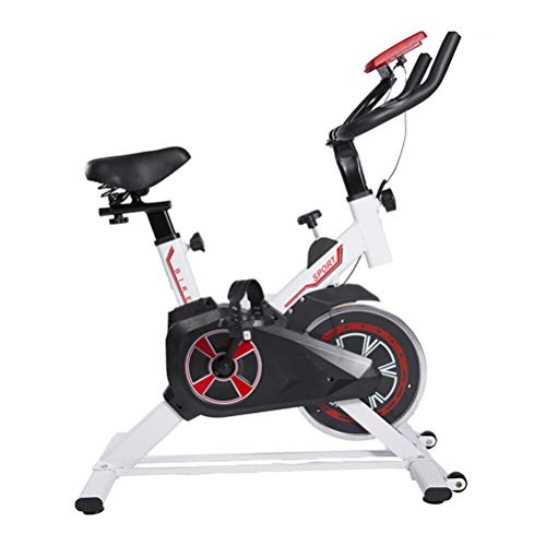 Poxcap Bicicleta de ejercicio para interiores Ciclo Ergómetro Bicicleta de ejercicio, Bicicleta de volante estacionaria acolchada para ejercicios 5KG Bicicleta de entrenamiento con volante para e