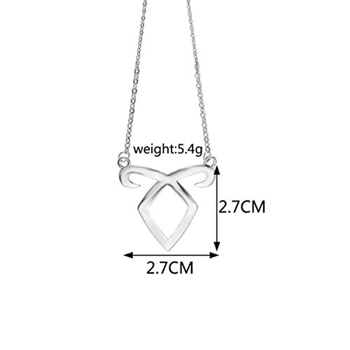 PPX 2 Piezas The Novel Classic Movie Bracelet Mix The Mortal Instruments Ciudad de Huesos Runes Charms Silver Filled Pulseras y Power Rune Necklace,con Caja Transparente