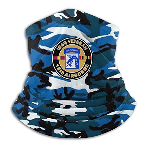 PQU Awesome Neck Warmer,Décimo Octava Banda para El Cuello Veterano De Iraq En El Aire, Bandanas Decorativas para Montar Al Aire Libre,26x30cm PQU Awesome Neck Warmer,Décimo Octava Banda para El Cuello Veterano De Iraq En El Aire, Bandanas Decorativas para Montar Al Aire Libre,26x30cm