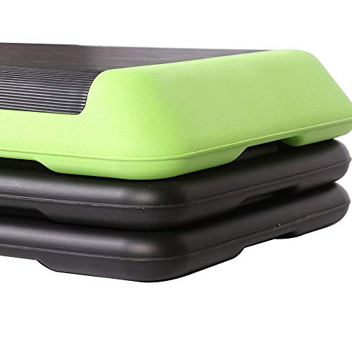 PQXOER Step Fitness Escalón 3 Niveles de Ejercicios aeróbicos Stepper Board Home Aerobic Sport Ajustable for Hombres y Mujeres Step Aeróbic Escalón (Color : Green, Size : 110cm)