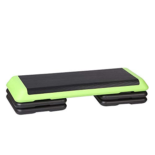 PQXOER Step Fitness Escalón 3 Niveles de Ejercicios aeróbicos Stepper Board Home Aerobic Sport Ajustable for Hombres y Mujeres Step Aeróbic Escalón (Color : Green, Size : 110cm)