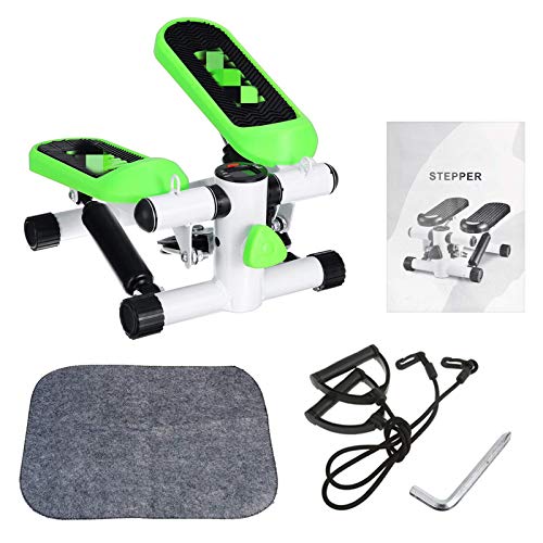 PQXOER Stepper Machine Cardio Fitness Stepper Multifuncional Cinta de correr Pierna Cintura Ejercicio Máquina Gimnasio Deportes Casa Ciclismo Con Cuerda Elástica