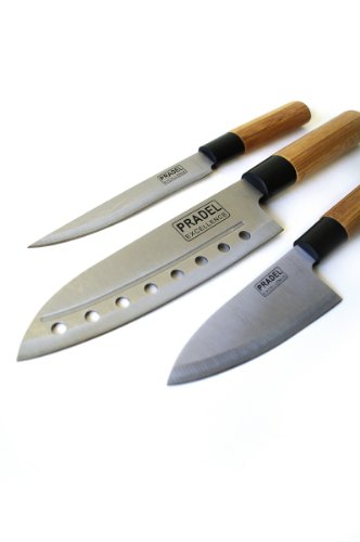 Pradel Cuchillo de Cocinero, bambú, Marrón