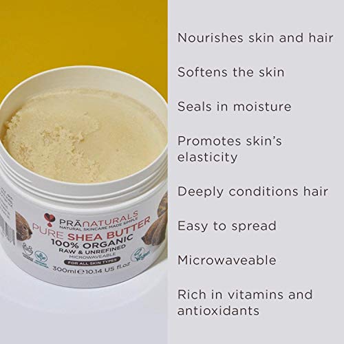 PraNaturals Manteca de Karité Hidratante 100% Orgánica 300ml, Protección UV para Todo Tipo de Piel - Hidrata y Repara Cabello PraNaturals Manteca de Karité Hidratante 100% Orgánica 300ml, Protección UV para Todo Tipo de Piel - Hidrata y Repara Cabello