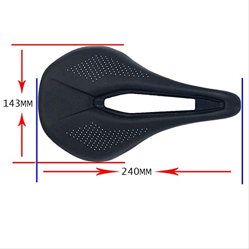 PRDECE Sillín de Bicicleta Triatlón Sillín de Bicicleta Wide Power Racing Sillín Ligero MTB Asiento de Bicicleta Asiento de Bicicleta de Carretera Ciclismo Repuestos