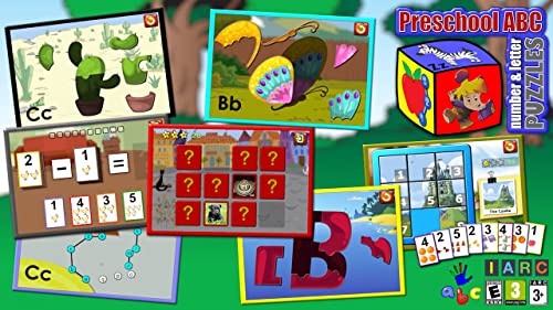 Preescolar ABC número y letra juegos de Puzzle - enseña niños los alfabeto contando y jigsaw formas convenientes para los niños en edad del niño de 2 años y hasta