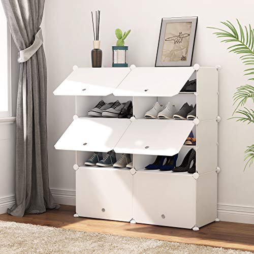 PREMAG Organizador de Almacenamiento de Calzado portátil Tower, Blanco, Estante de gabinete Modular para Ahorrar Espacio, estantes de Zapatero para Zapatos, Botas, Zapatillas 2 * 5 PREMAG Organizador de Almacenamiento de Calzado portátil Tower, Blanco, Estante de gabinete Modular para Ahorrar Espacio, estantes de Zapatero para Zapatos, Botas, Zapatillas 2 * 5