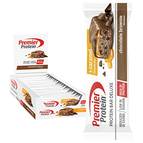 Premier Protein Bar Deluxe Chocolate Brownie 18x50g - Alta Proteína Baja Azúcar + Carbohidratos reducidos