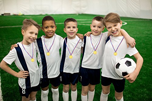 Premio Medallas,Ganadores Medallas el Plastico con Ribbon para Niños Fiesta Deportiva Competición Juegos 24packs