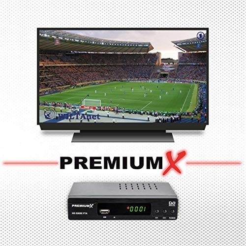 PremiumX Receptor de televisión digital HD 520SE FTA, DVB-S2, FullHD, HDTV, receptor de satélite, HDMI, SCART USB, reproductor multimedia Astra Hotbird preprogramado