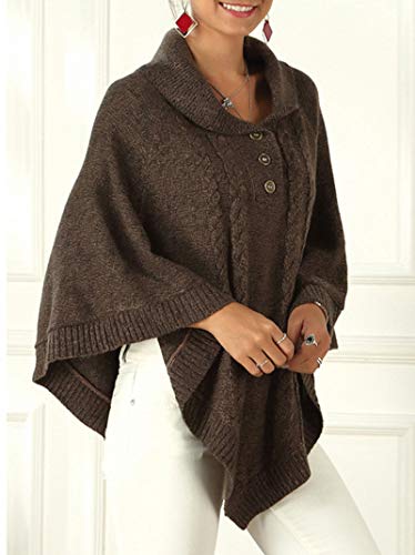 Prendas de punto de suéter para mujer, capa de chal de punto de gran tamaño, chaqueta de suéter suelta irregular, ropa de invierno informal de gran tamaño, ropa de otoño, invierno y primavera par Prendas de punto de suéter para mujer, capa de chal de punto de gran tamaño, chaqueta de suéter suelta irregular, ropa de invierno informal de gran tamaño, ropa de otoño, invierno y primavera par