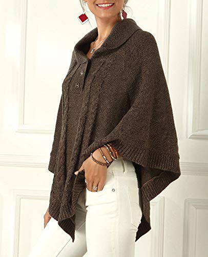 Prendas de punto de suéter para mujer, capa de chal de punto de gran tamaño, chaqueta de suéter suelta irregular, ropa de invierno informal de gran tamaño, ropa de otoño, invierno y primavera par Prendas de punto de suéter para mujer, capa de chal de punto de gran tamaño, chaqueta de suéter suelta irregular, ropa de invierno informal de gran tamaño, ropa de otoño, invierno y primavera par