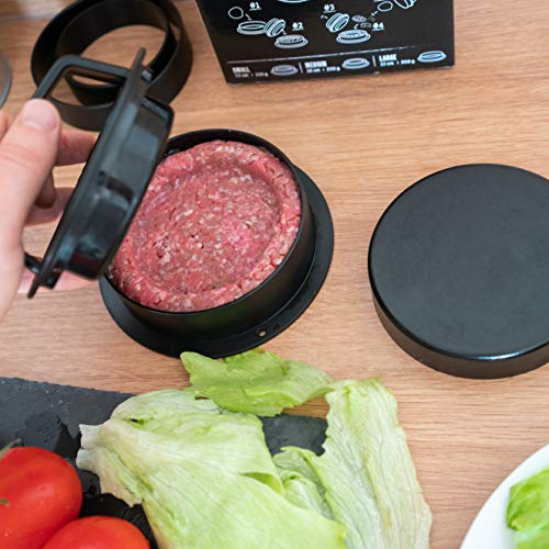 Prensa para Hamburguesas | +100 Papel Antiadherente | 4 Formatos | Hamburguesas Rellenas y XXL | Con Recetas Prensa para Hamburguesas | +100 Papel Antiadherente | 4 Formatos | Hamburguesas Rellenas y XXL | Con Recetas
