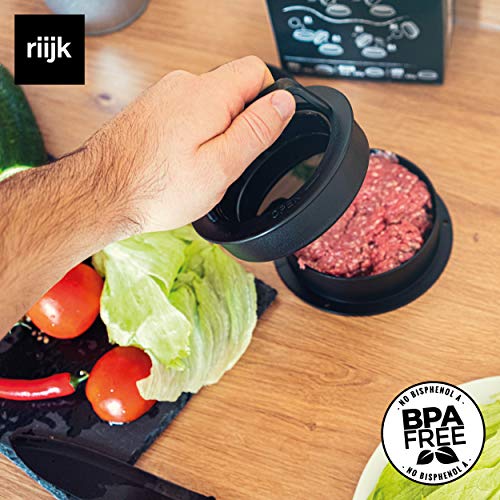 Prensa para Hamburguesas | +100 Papel Antiadherente | 4 Formatos | Hamburguesas Rellenas y XXL | Con Recetas Prensa para Hamburguesas | +100 Papel Antiadherente | 4 Formatos | Hamburguesas Rellenas y XXL | Con Recetas