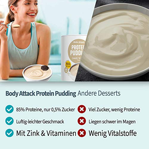 Preparado para hacer Natillas Proteicas de Cookies & Cream Body Attack 210g Preparado para hacer Natillas Proteicas de Cookies & Cream Body Attack 210g