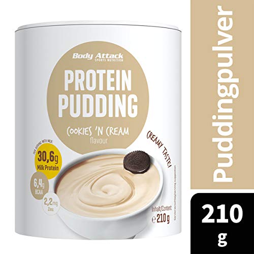 Preparado para hacer Natillas Proteicas de Cookies & Cream Body Attack 210g Preparado para hacer Natillas Proteicas de Cookies & Cream Body Attack 210g