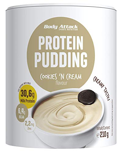 Preparado para hacer Natillas Proteicas de Cookies & Cream Body Attack 210g Preparado para hacer Natillas Proteicas de Cookies & Cream Body Attack 210g