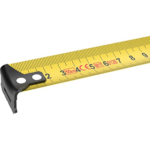Presch cinta métrica 10 m - cinta profesional robusta remachada con lengüeta de cinturón y automatismo de enrolle Presch cinta métrica 10 m - cinta profesional robusta remachada con lengüeta de cinturón y automatismo de enrolle