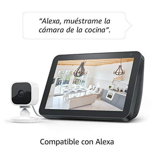 Presentamos la Blink Mini, cámara de seguridad inteligente, compacta, para interiores, con enchufe, resolución de vídeo HD 1080p, detección de movimiento y compatible con Alexa – 1 Cámara