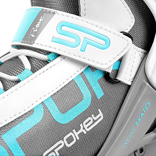 Prime Pro - Patines en línea para adultos hasta un peso máximo de 100 kg, guías de aluminio, rodamientos ABEC-9 de carbono, ruedas de poliuretano 82 A, tamaño de las ruedas: diámetro de 80 mm Prime Pro - Patines en línea para adultos hasta un peso máximo de 100 kg, guías de aluminio, rodamientos ABEC-9 de carbono, ruedas de poliuretano 82 A, tamaño de las ruedas: diámetro de 80 mm
