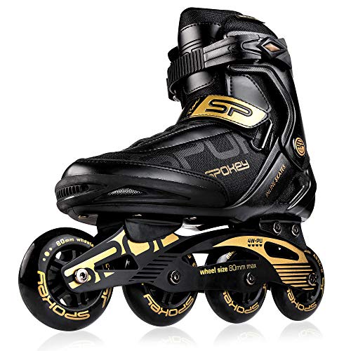 Prime Pro - Patines para adultos de hasta 100 kg de peso, guías de aluminio, rodamientos de carbono ABEC-9, ruedas de poliuretano 82A, diámetro de rueda 80 mm Prime Pro - Patines para adultos de hasta 100 kg de peso, guías de aluminio, rodamientos de carbono ABEC-9, ruedas de poliuretano 82A, diámetro de rueda 80 mm
