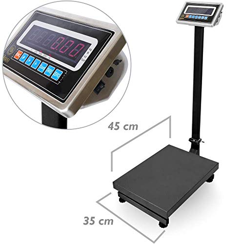 PrimeMatik - Balanza Industrial de Plataforma 35x45cm báscula 200Kg