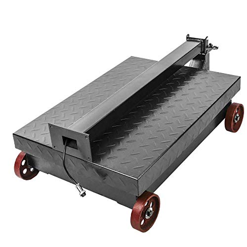 PrimeMatik - Balanza Industrial de Plataforma 40x50 cm báscula 200 Kg con Ruedas