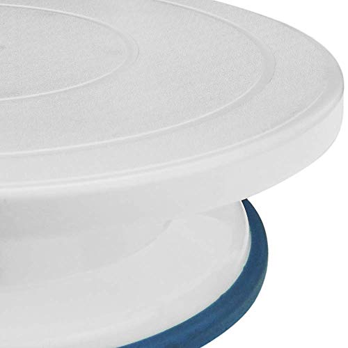 PrimeMatik - Base giratoria para Pasteles de 28 cm Profesional. Plataforma Rotatoria de Color Blanco