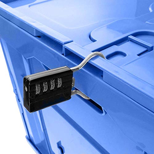 PrimeMatik - Caja de plástico EuroBox Plegable y apilable. Contenedor Azul con Tapa 60x40x32cm 65L PrimeMatik - Caja de plástico EuroBox Plegable y apilable. Contenedor Azul con Tapa 60x40x32cm 65L