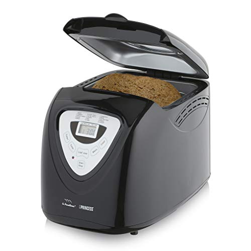 Princess 152009 Panificadora Completamente automática óptimo para dietas Especiales y alergias, Gluten, 15 programas, Temporizador Digital, Capacidad de 900 Gramos, Negra, 18/8 Stainless Steel, Negro Princess 152009 Panificadora Completamente automática óptimo para dietas Especiales y alergias, Gluten, 15 programas, Temporizador Digital, Capacidad de 900 Gramos, Negra, 18/8 Stainless Steel, Negro