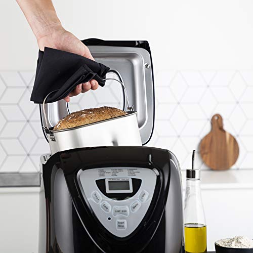 Princess 152009 Panificadora Completamente automática óptimo para dietas Especiales y alergias, Gluten, 15 programas, Temporizador Digital, Capacidad de 900 Gramos, Negra, 18/8 Stainless Steel, Negro Princess 152009 Panificadora Completamente automática óptimo para dietas Especiales y alergias, Gluten, 15 programas, Temporizador Digital, Capacidad de 900 Gramos, Negra, 18/8 Stainless Steel, Negro