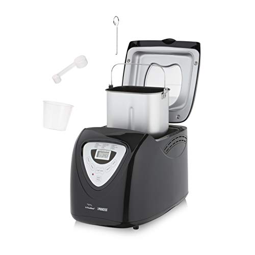 Princess 152009 Panificadora Completamente automática óptimo para dietas Especiales y alergias, Gluten, 15 programas, Temporizador Digital, Capacidad de 900 Gramos, Negra, 18/8 Stainless Steel, Negro