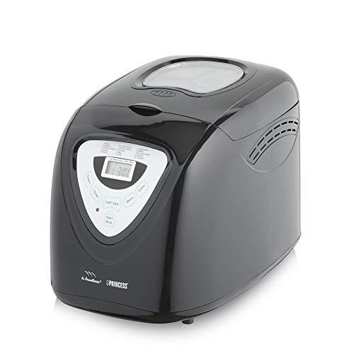 Princess 152009 Panificadora Completamente automática óptimo para dietas Especiales y alergias, Gluten, 15 programas, Temporizador Digital, Capacidad de 900 Gramos, Negra, 18/8 Stainless Steel, Negro Princess 152009 Panificadora Completamente automática óptimo para dietas Especiales y alergias, Gluten, 15 programas, Temporizador Digital, Capacidad de 900 Gramos, Negra, 18/8 Stainless Steel, Negro