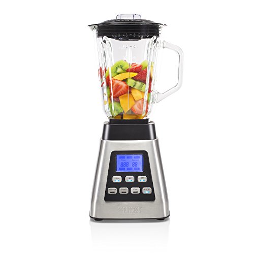 Princess 212071 Power Deluxe Batidora de Vaso Potente, 1000 W y Pantalla LCD, Jarra de Vidrio, Ajustes preprogramados, Apta para picar hielo Princess 212071 Power Deluxe Batidora de Vaso Potente, 1000 W y Pantalla LCD, Jarra de Vidrio, Ajustes preprogramados, Apta para picar hielo
