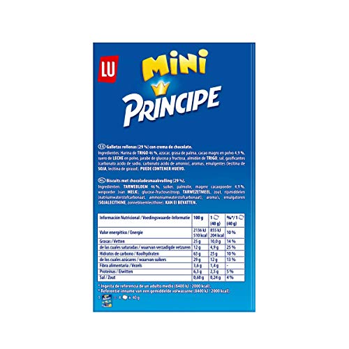 Príncipe Mini - Galletas Rellenas de Chocolate con Leche en Formato Mini - 4 Bolsitas para Llevar, 160 g Príncipe Mini - Galletas Rellenas de Chocolate con Leche en Formato Mini - 4 Bolsitas para Llevar, 160 g