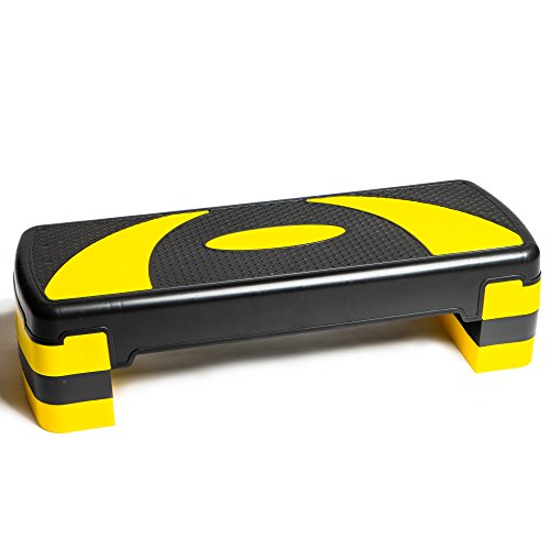 PRISP Step para Fitness 78 cm; Ajustable en 3 Alturas (10/15/20cm); Stepper Aerobic para su Gimnasio en casa; 78 x 28 cm PRISP Step para Fitness 78 cm; Ajustable en 3 Alturas (10/15/20cm); Stepper Aerobic para su Gimnasio en casa; 78 x 28 cm