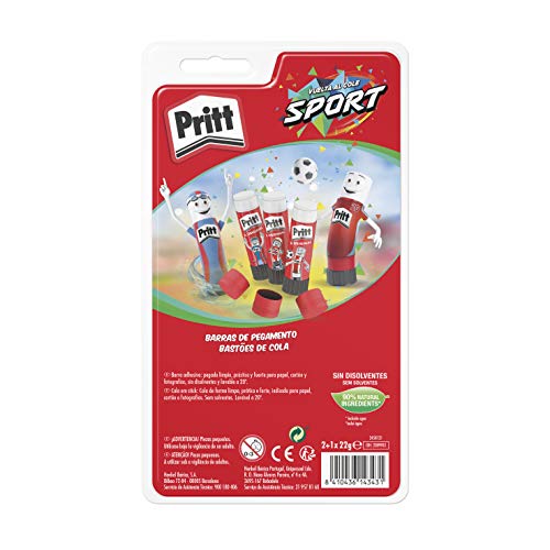 Pritt Barra Adhesiva, pegamento infantil seguro para niños para manualidades, cola universal de adhesión fuerte para estuche escolar y oficina, 2+1 x 22 g Pritt Stick Pritt Barra Adhesiva, pegamento infantil seguro para niños para manualidades, cola universal de adhesión fuerte para estuche escolar y oficina, 2+1 x 22 g Pritt Stick