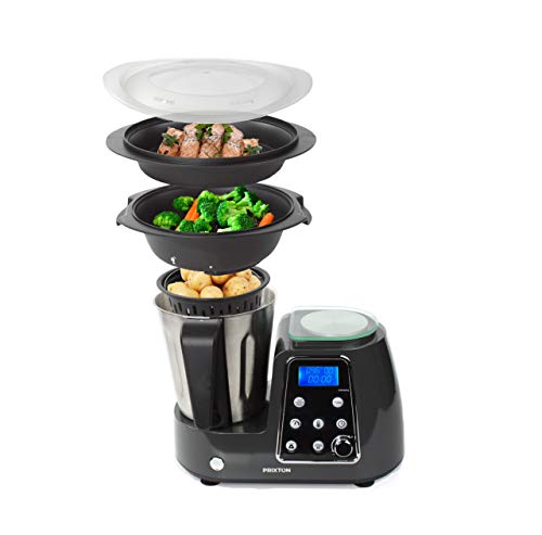 PRIXTON Kitchen Gourmet KG200 - Robot de Cocina Multifunción Programable con Accesorios, Acero Inoxidable PRIXTON Kitchen Gourmet KG200 - Robot de Cocina Multifunción Programable con Accesorios, Acero Inoxidable