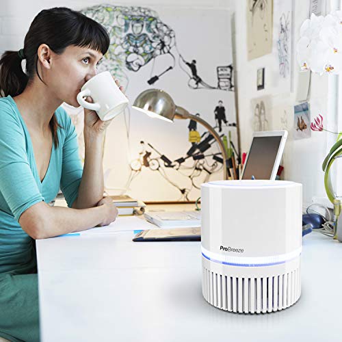 Pro Breeze Purificador de Aire Mini con Auténtico Filtro HEPA e Ionizador - Limpiador de Aire Personal de Escritorio con Luz Nocturna - para Hogar, Trabajo, Oficinas | USB y Alimentación Principal Pro Breeze Purificador de Aire Mini con Auténtico Filtro HEPA e Ionizador - Limpiador de Aire Personal de Escritorio con Luz Nocturna - para Hogar, Trabajo, Oficinas | USB y Alimentación Principal