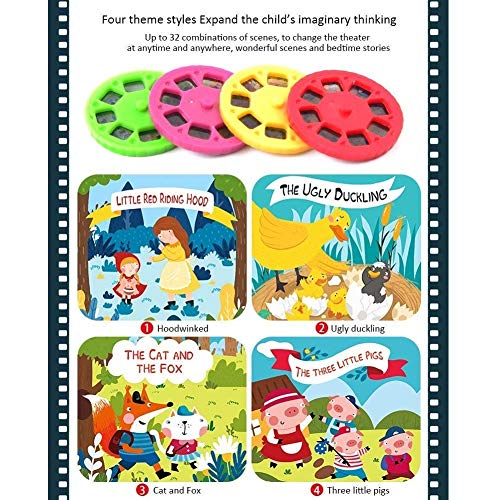 PROACC Proyector para niños Historia Story Proyector Proyección Antorcha para Linterna Baby Flashlight Juguete, 4 Temas para 32 imágenes, Baby Bedtime Educativo Juguete Regalo para Niños (pequeña) PROACC Proyector para niños Historia Story Proyector Proyección Antorcha para Linterna Baby Flashlight Juguete, 4 Temas para 32 imágenes, Baby Bedtime Educativo Juguete Regalo para Niños (pequeña)