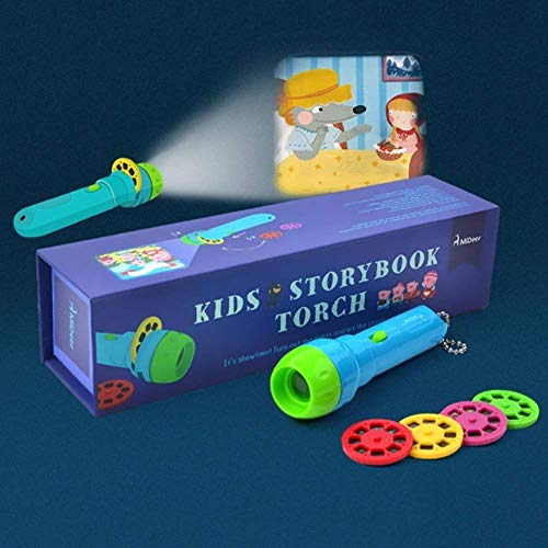 PROACC Proyector para niños Historia Story Proyector Proyección Antorcha para Linterna Baby Flashlight Juguete, 4 Temas para 32 imágenes, Baby Bedtime Educativo Juguete Regalo para Niños (pequeña) PROACC Proyector para niños Historia Story Proyector Proyección Antorcha para Linterna Baby Flashlight Juguete, 4 Temas para 32 imágenes, Baby Bedtime Educativo Juguete Regalo para Niños (pequeña)