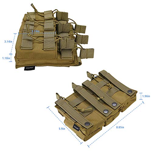 ProCase Bolsa de Cartucho Táctica, Cartuchera con Correa Elástica para Cargador Munición de AK AR M4 M16 -Caqui ProCase Bolsa de Cartucho Táctica, Cartuchera con Correa Elástica para Cargador Munición de AK AR M4 M16 -Caqui