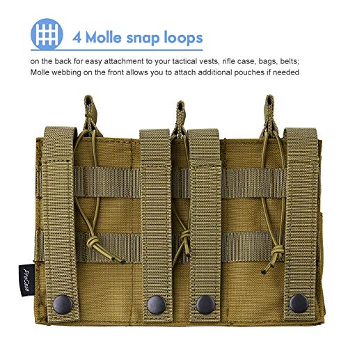 ProCase Bolsa de Cartucho Táctica, Cartuchera con Correa Elástica para Cargador Munición de AK AR M4 M16 -Caqui ProCase Bolsa de Cartucho Táctica, Cartuchera con Correa Elástica para Cargador Munición de AK AR M4 M16 -Caqui