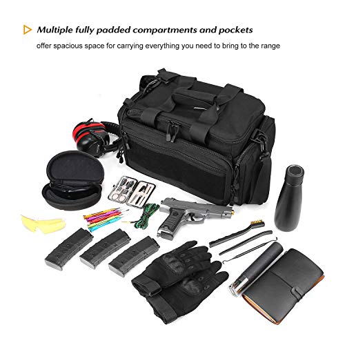 ProCase Bolsa Táctica Grande para Armas al Campo Disparo, Gran Bolsa de Lona Acolchada para Pistola Cargador Munición, Bolso Estilo Militar para Caza, Disparo Deportivo, Campo de Tiro -Negro ProCase Bolsa Táctica Grande para Armas al Campo Disparo, Gran Bolsa de Lona Acolchada para Pistola Cargador Munición, Bolso Estilo Militar para Caza, Disparo Deportivo, Campo de Tiro -Negro