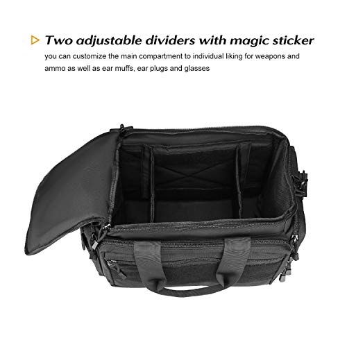 ProCase Bolsa Táctica Grande para Armas al Campo Disparo, Gran Bolsa de Lona Acolchada para Pistola Cargador Munición, Bolso Estilo Militar para Caza, Disparo Deportivo, Campo de Tiro -Negro ProCase Bolsa Táctica Grande para Armas al Campo Disparo, Gran Bolsa de Lona Acolchada para Pistola Cargador Munición, Bolso Estilo Militar para Caza, Disparo Deportivo, Campo de Tiro -Negro