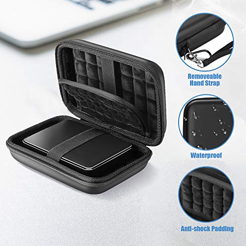 Procase Estuche Universal para 2 Discos Duros Externos 2,5", Funda de Viaje Antigolpes para Toshiba Canvio Basics/WD Elements/My Passport/Seagate Expansion/Backup Plus, SSD 2,5" 1TB 2T 4T -Negro Procase Estuche Universal para 2 Discos Duros Externos 2,5", Funda de Viaje Antigolpes para Toshiba Canvio Basics/WD Elements/My Passport/Seagate Expansion/Backup Plus, SSD 2,5" 1TB 2T 4T -Negro
