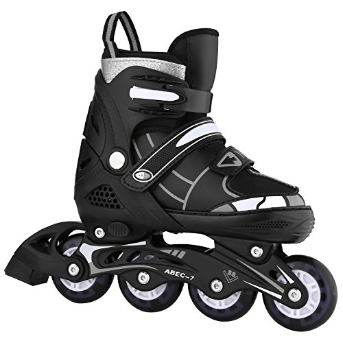 Profun Patines en Línea Tamaño Ajustable Ilumina LED Ruedas para Niño y Niña, Rodamiento de ABEC-7, Flash Ruedas, Patines de 4 Ruedas para Infantiles, Adolescentes, Adultos(Blanco, Pequeña-(31-34-EU)) Profun Patines en Línea Tamaño Ajustable Ilumina LED Ruedas para Niño y Niña, Rodamiento de ABEC-7, Flash Ruedas, Patines de 4 Ruedas para Infantiles, Adolescentes, Adultos(Blanco, Pequeña-(31-34-EU))